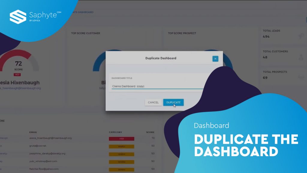 Dashboard - Duplicate The Dashboard