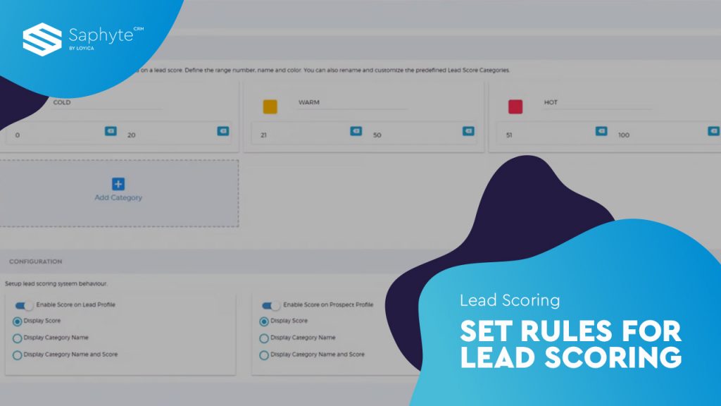 Lead Scoring - Set Rules For Lead Scoring