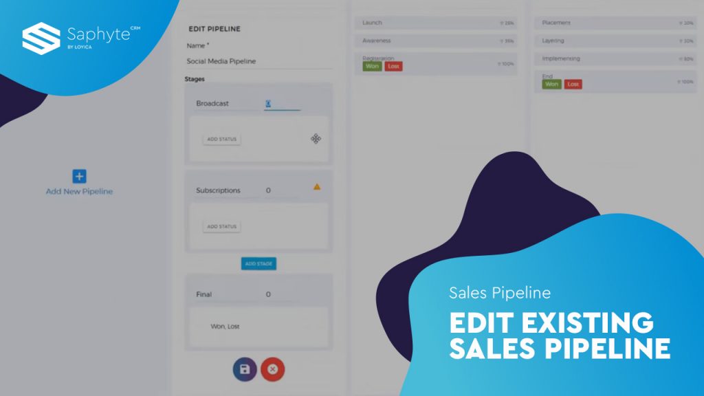 Sales Pipeline Edit Existing Sales Pipeline