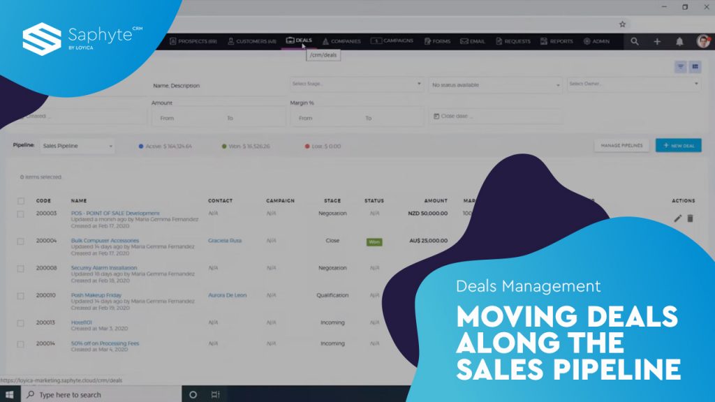 Moving deals along the sales pipeline