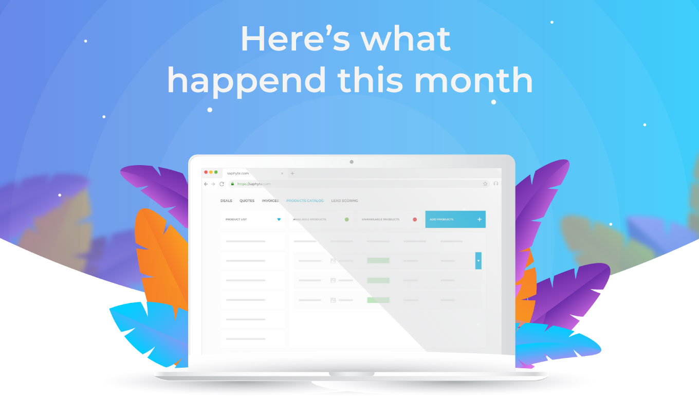 Saphyte News: All in August